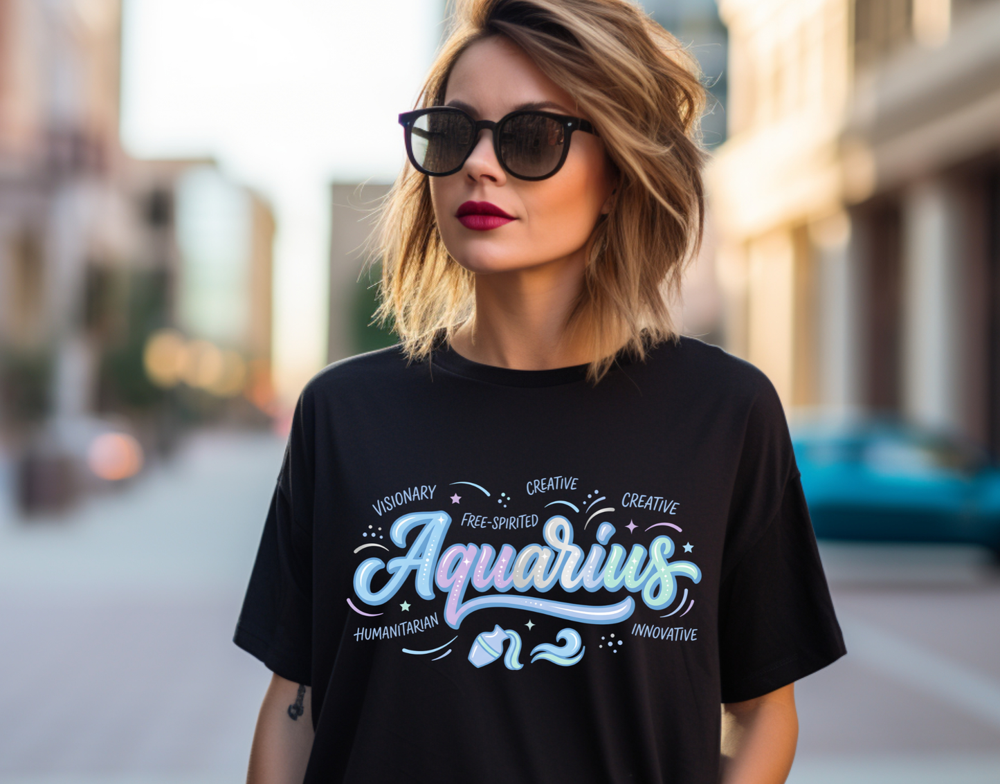 Aquarius Horoscope DTF Transfer