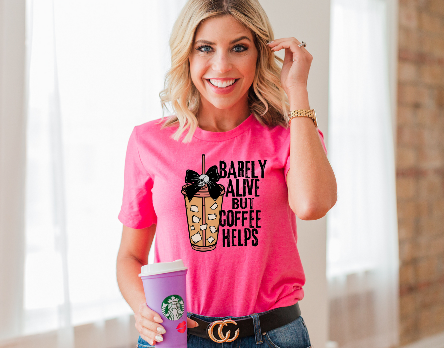 Barely Alive But Coffee Helps DTF Transfer