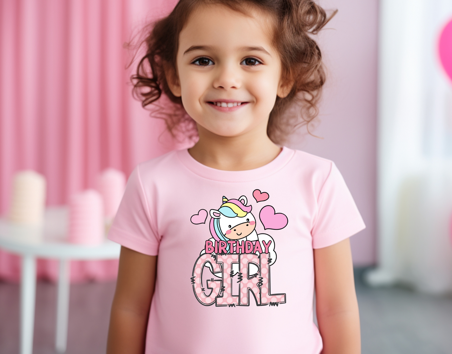 Birthday Girl Unicorn DTF Transfer