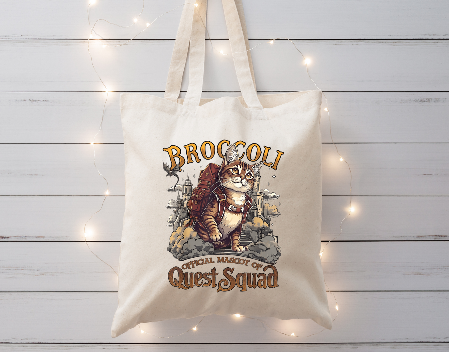 Broccoli Official Mascot of Quest Squad DTF Transfer