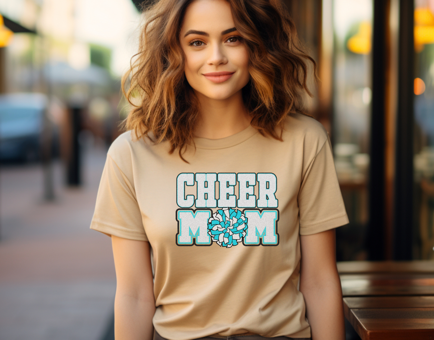 Cheer Mom Teal DTF Transfer