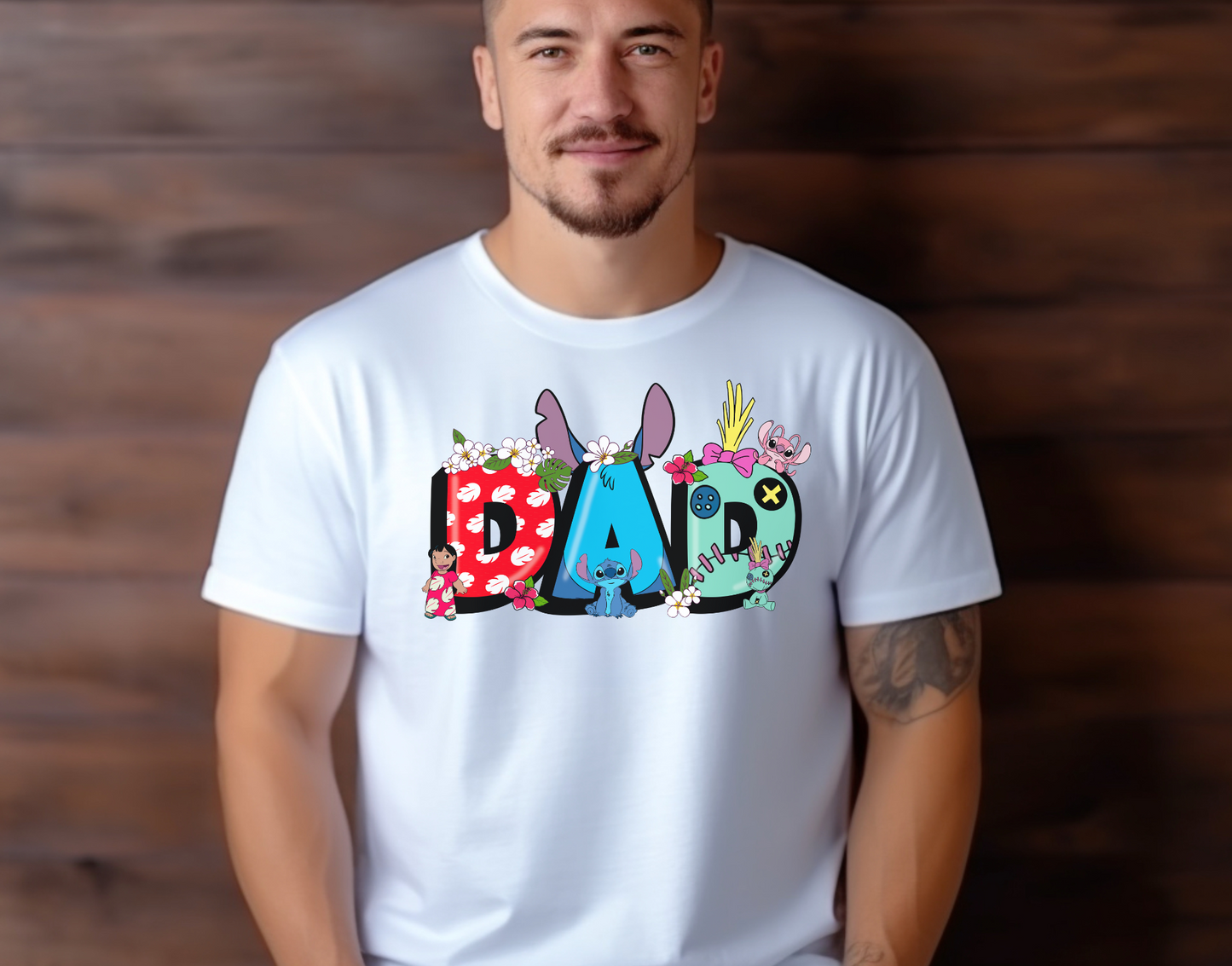 Dad Lilo and Stitch DTF Transfer