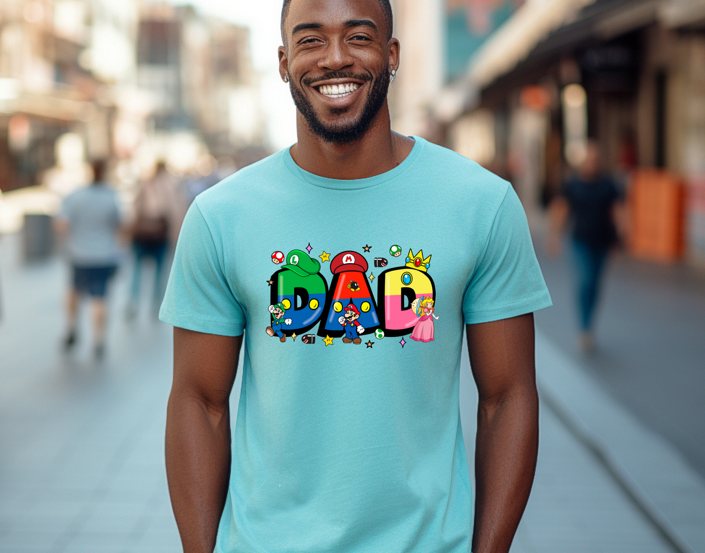 Dad Super Mario DTF Transfer