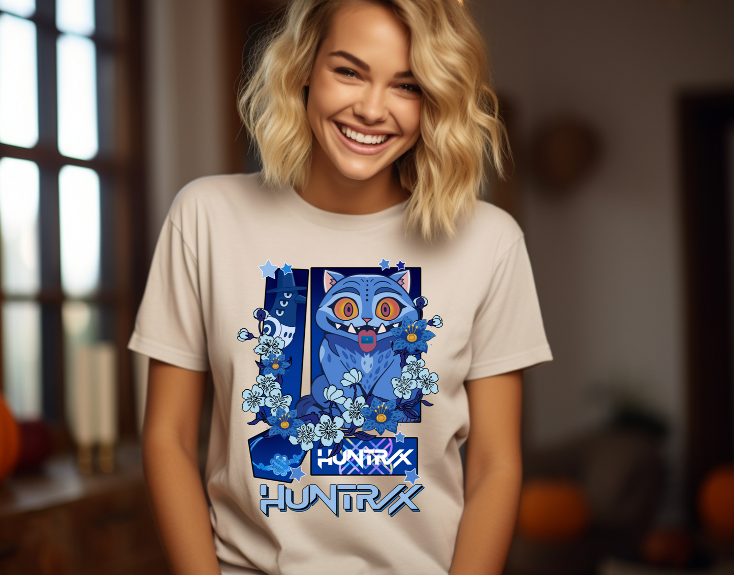 Derpy Blue Tiger Blue Floral Adult DTF Transfer