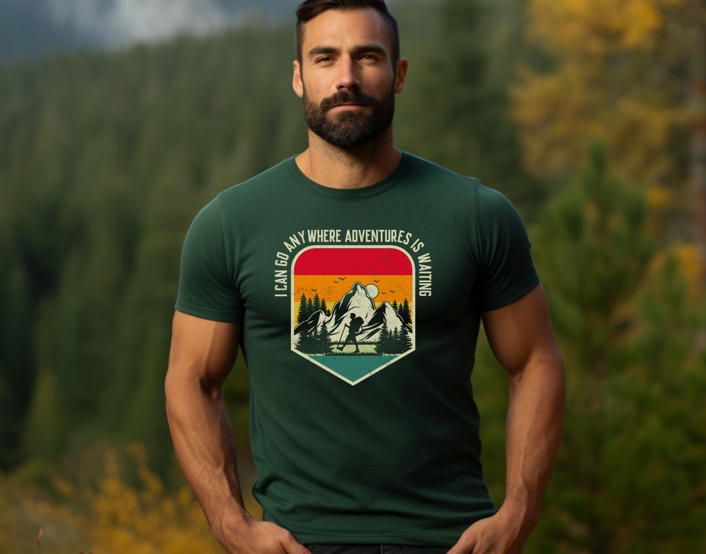 I Can Go Anywhere Adventure Is Waiting Crest DTF Transfer
