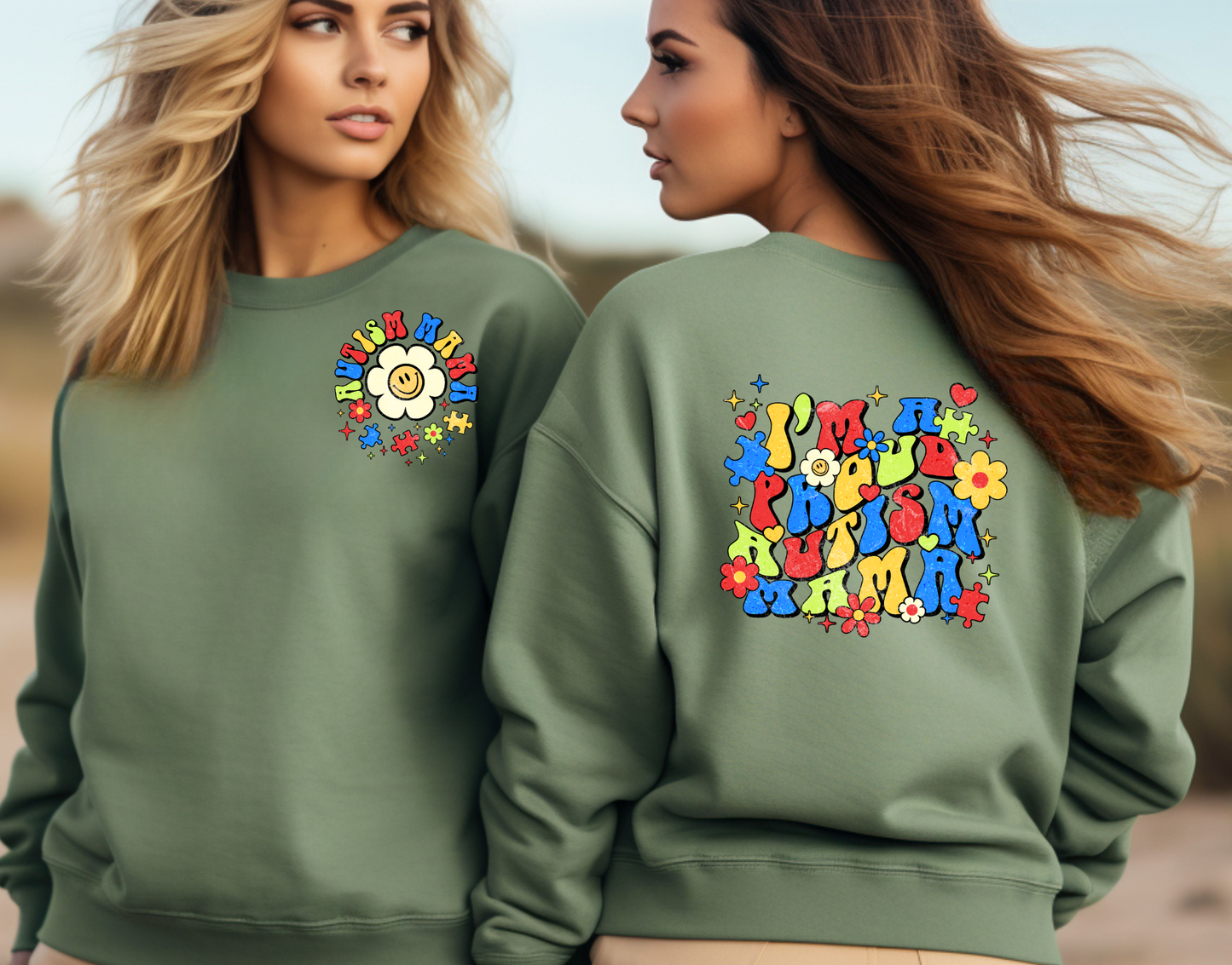 I'm a Proud Autism Mama Back and Pocket DTF Transfer