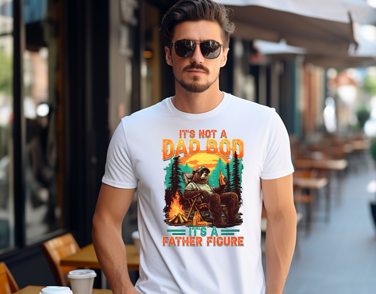 It's Not a Dad Bod Bear Black DTF Transfer