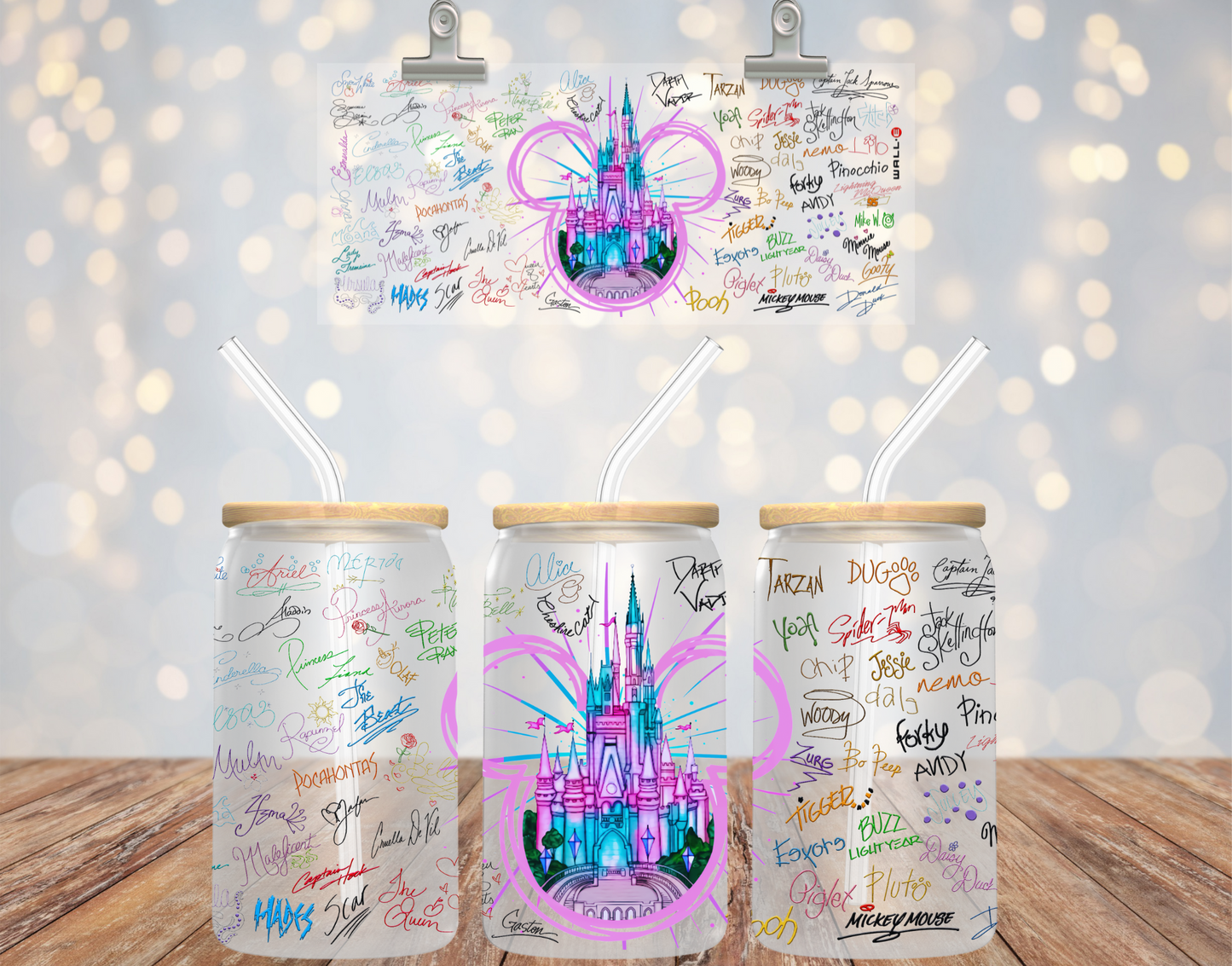 Magical Mouse Signatures UV DTF Transfer