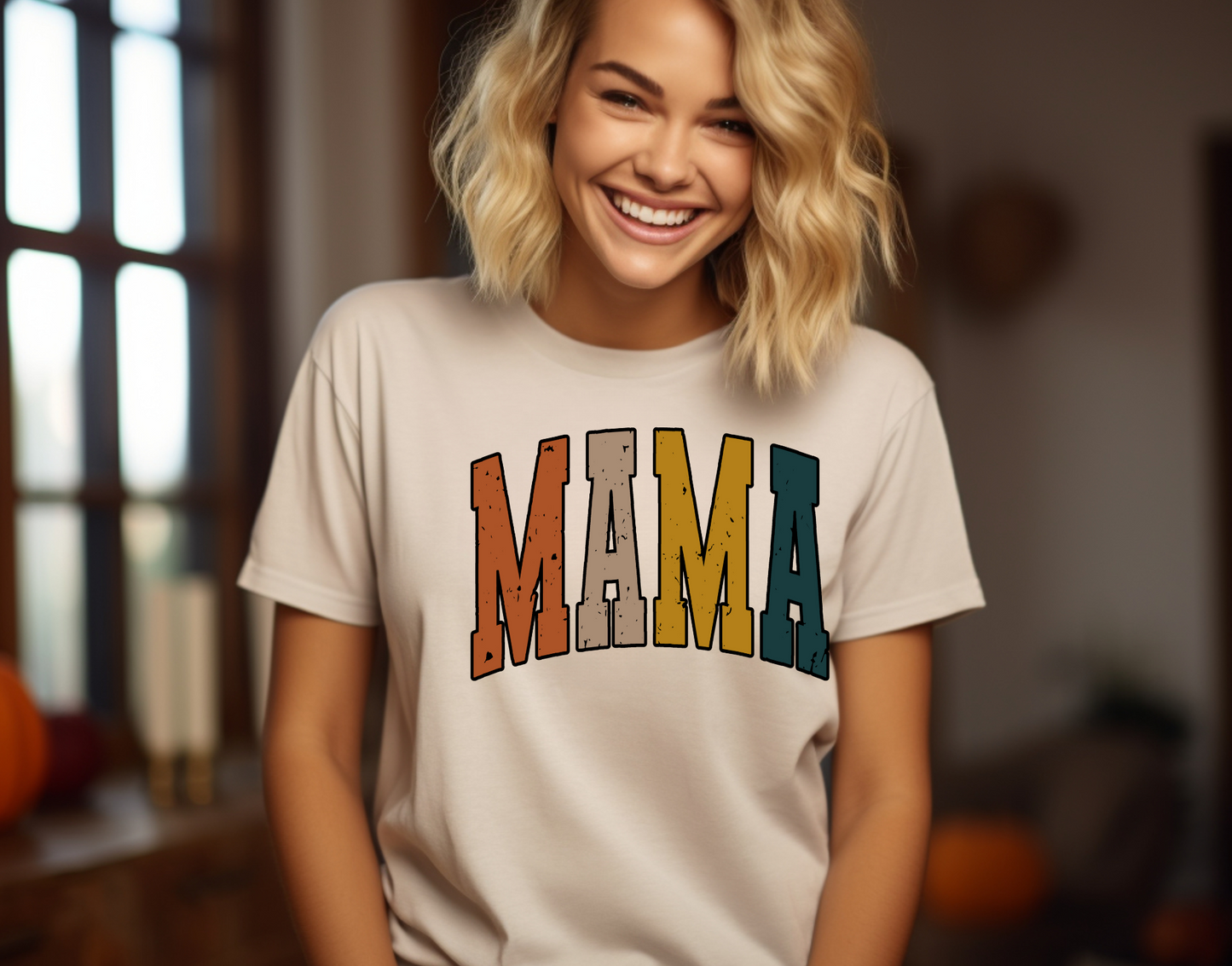 Mama Muted Colors Distressed DTF Transfer