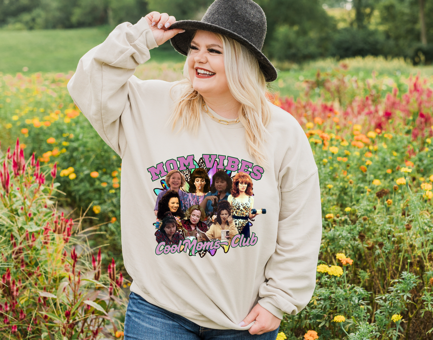 Mom Vibes Cool Moms Club DTF Transfer