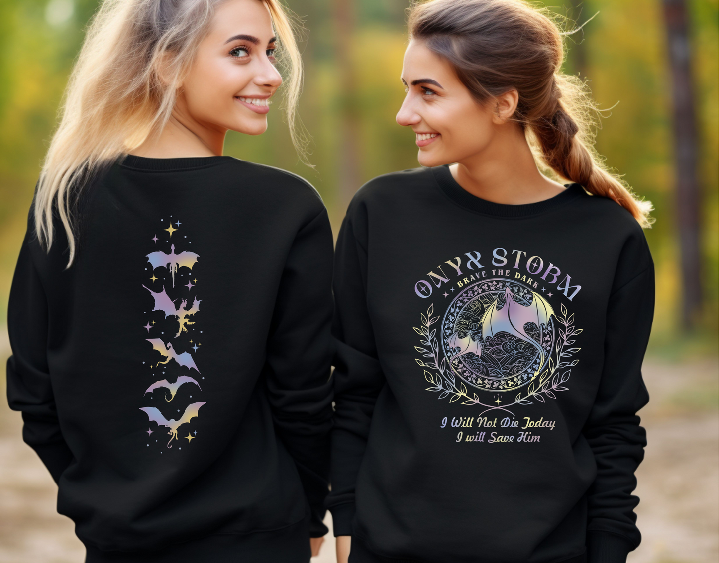 Onyx Storm Front and Back DTF Transfer