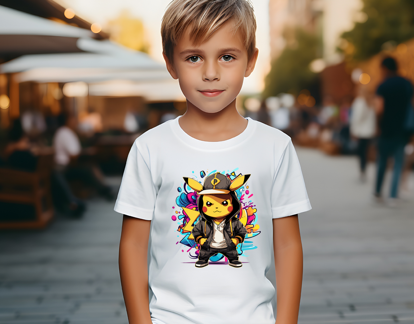 Pikachu Bright Kids DTF Transfer
