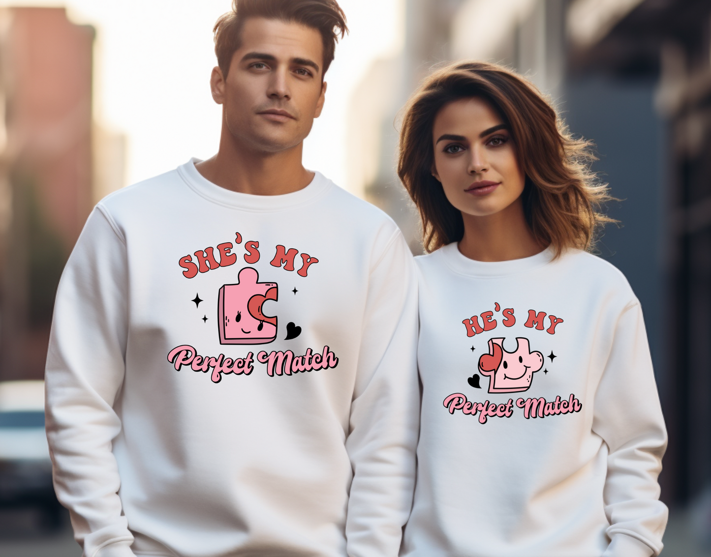 She/He's My Perfect Match Couples DTF Transfer