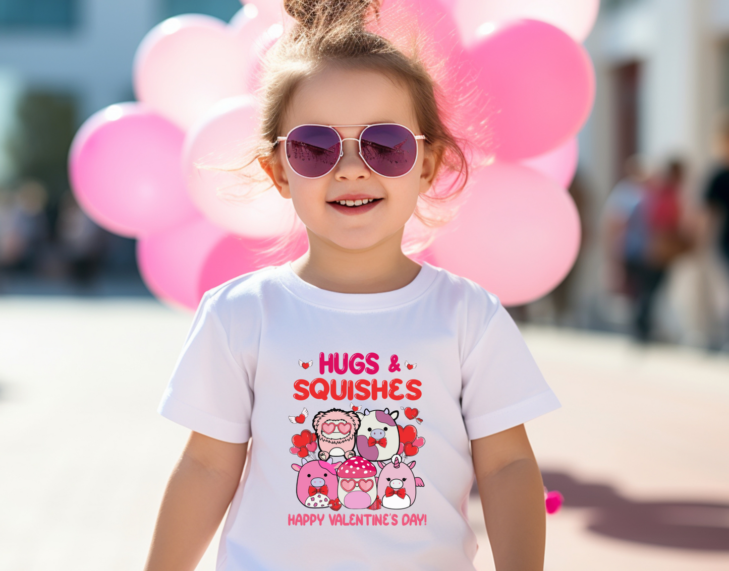 Squishmellows Hugs & Squishes Valentines Kid DTF Transfer