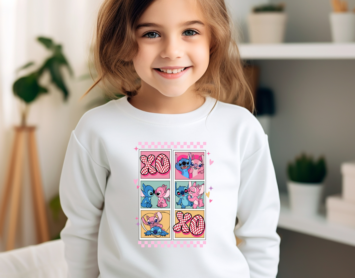 Stitch Valentines Six Kid DTF Transfer