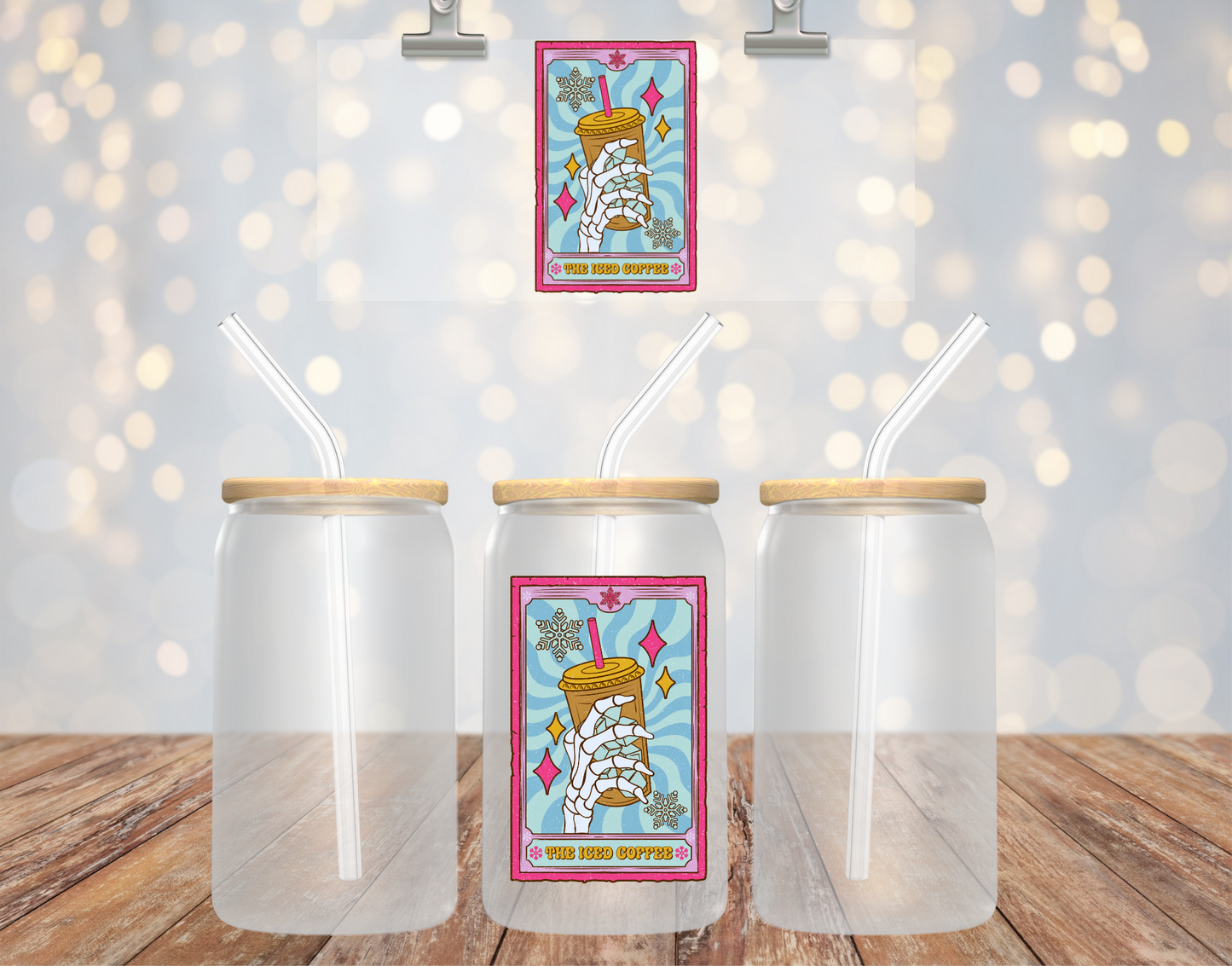 The Iced Coffee UV DTF Transfer