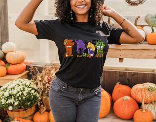 Magical Witches Halloween Coffee DTF Transfer