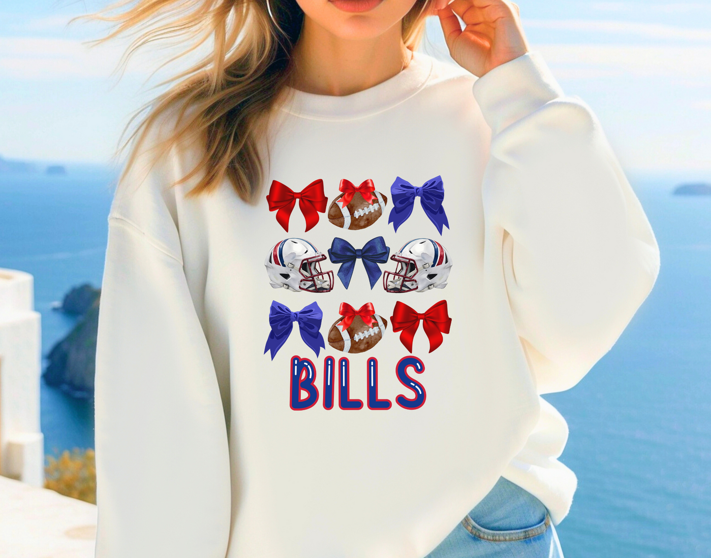 Bills Bow Nine DTF Transfer
