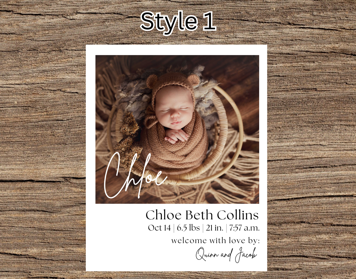 Birth Announcement Magnets (3.2 inch x 4 inch)