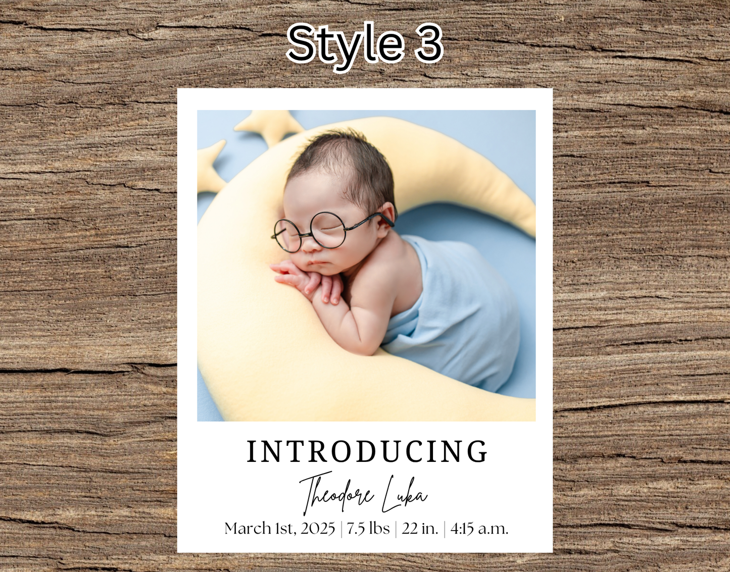 Birth Announcement Magnets (3.2 inch x 4 inch)