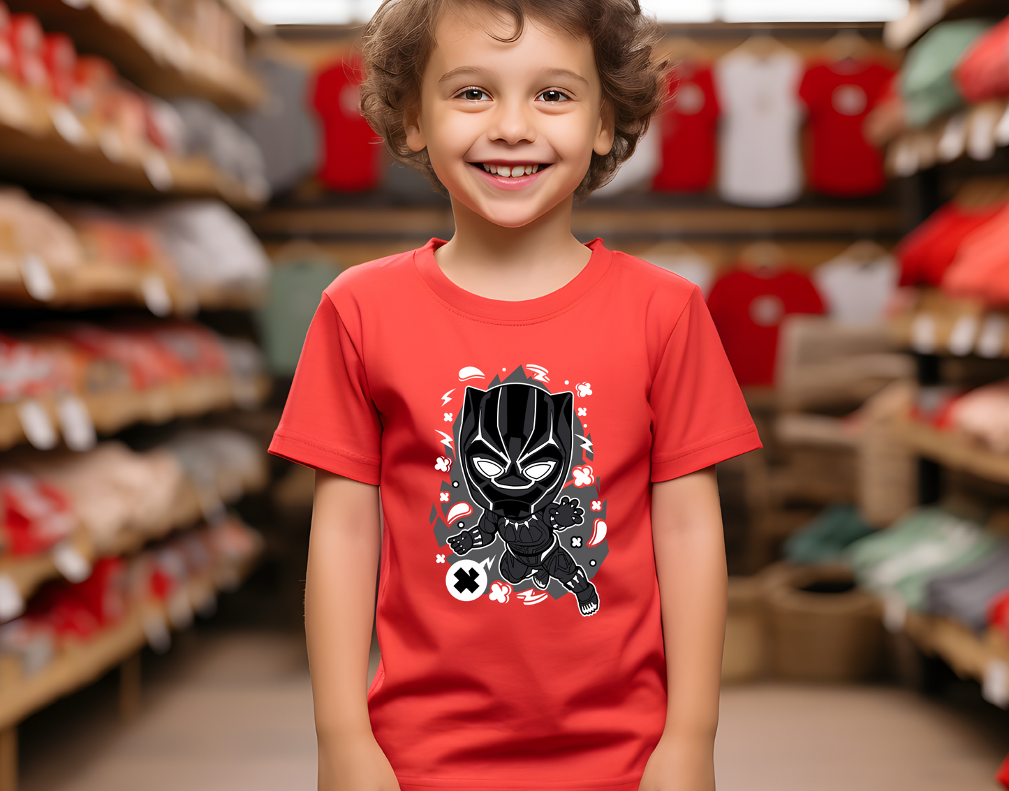 Black Panther Youth DTF Transfer
