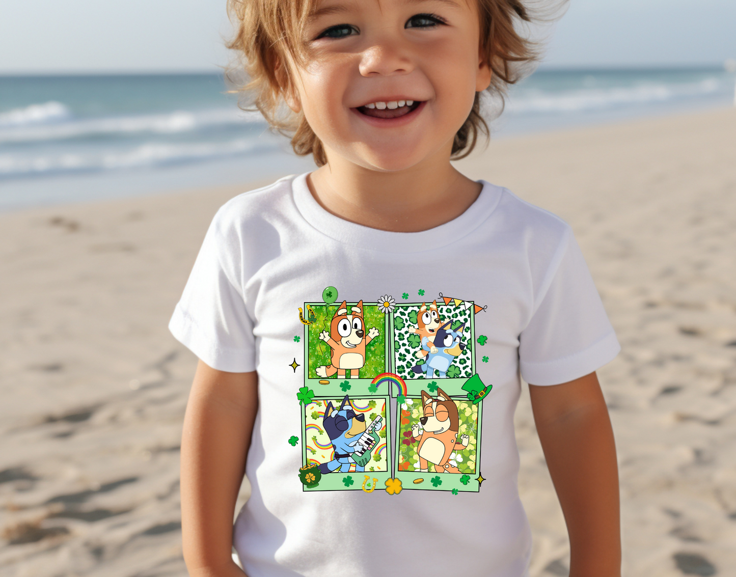 Bluey Four St. Patrick's Day Kids DTF Transfer
