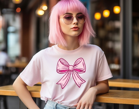 Bow Pink DTF Transfer