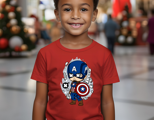 Captain America Youth DTF Transfer