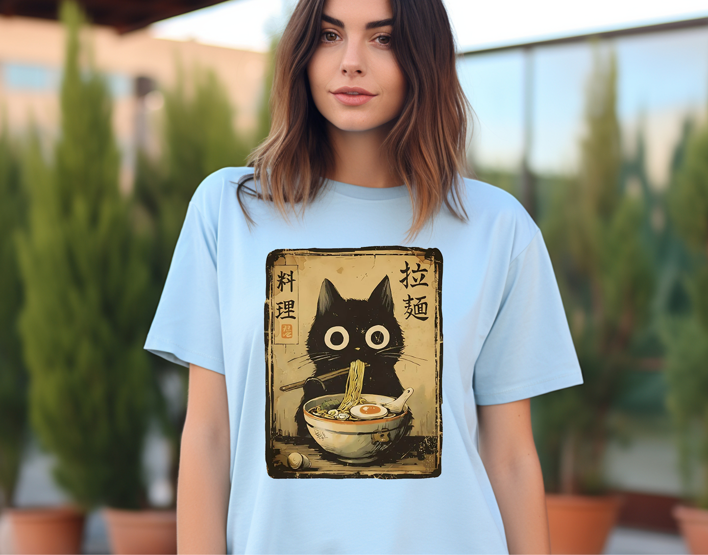 Cat Ramen DTF Transfer