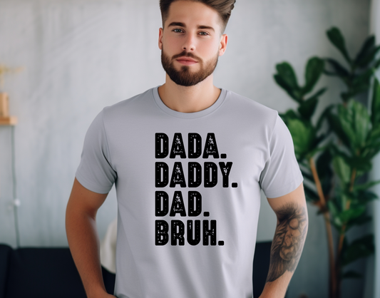 Dada Daddy Dad Bruh Formally Known as Dad Back and Front DTF Transfer