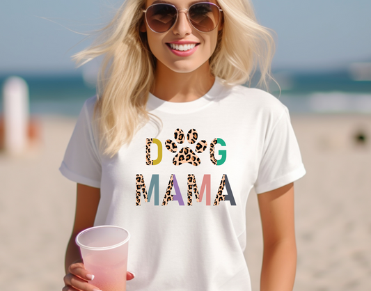 Dog Mama Leopard Colourful DTF Transfer