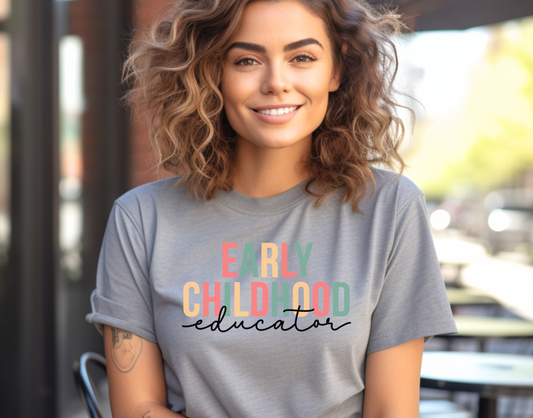 Early Childhood Educator Colorful DTF Transfer