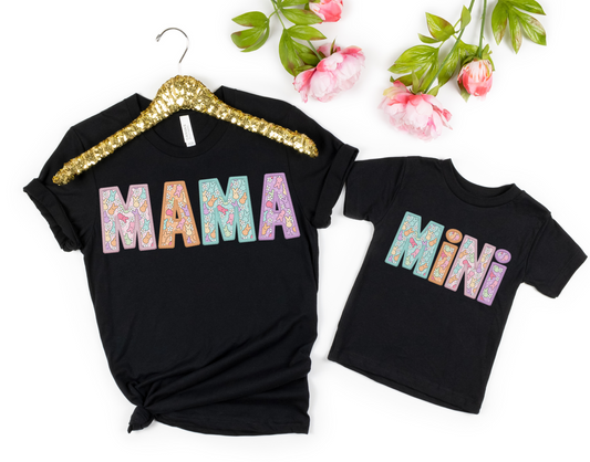 Mama and Mini Pink Easter Peeps DTF Transfer