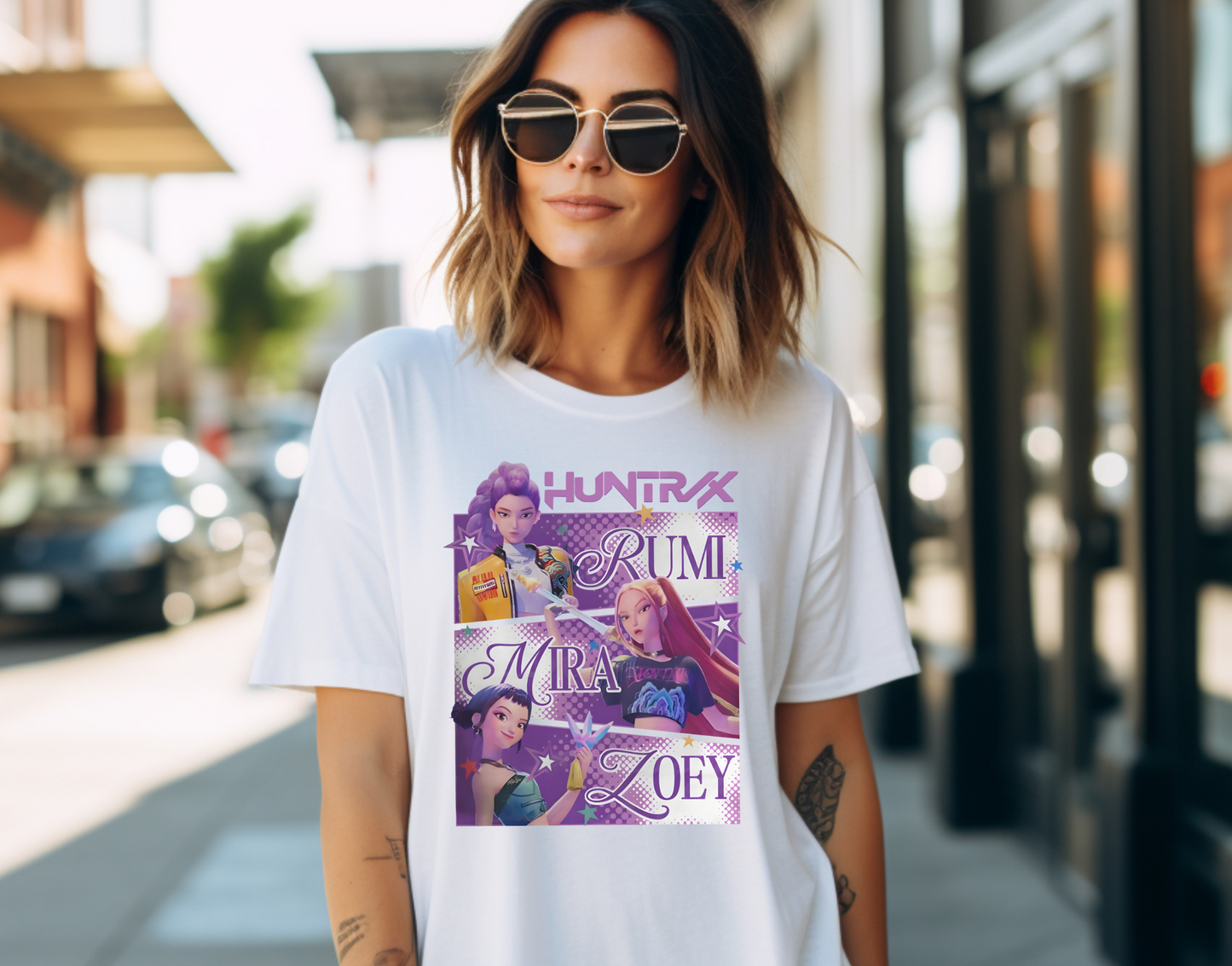Huntrix Rumi Mira Zoey Purple Adult Transfer