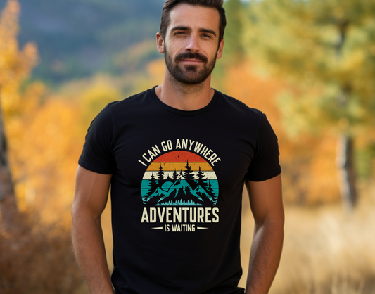 I Can Go Anywhere Adventure Is Waiting Round DTF Transfer
