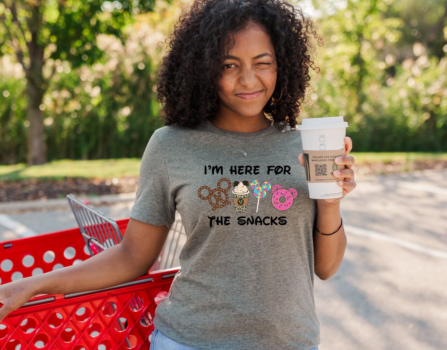 I'm Here For The Snacks Pretzel Donut DTF Transfer