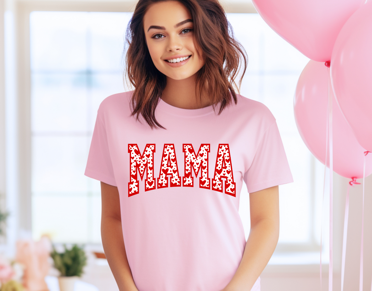 Mama Red Hearts DTF Transfer
