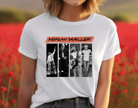Morgan Wallen Black and White DTF Transfer