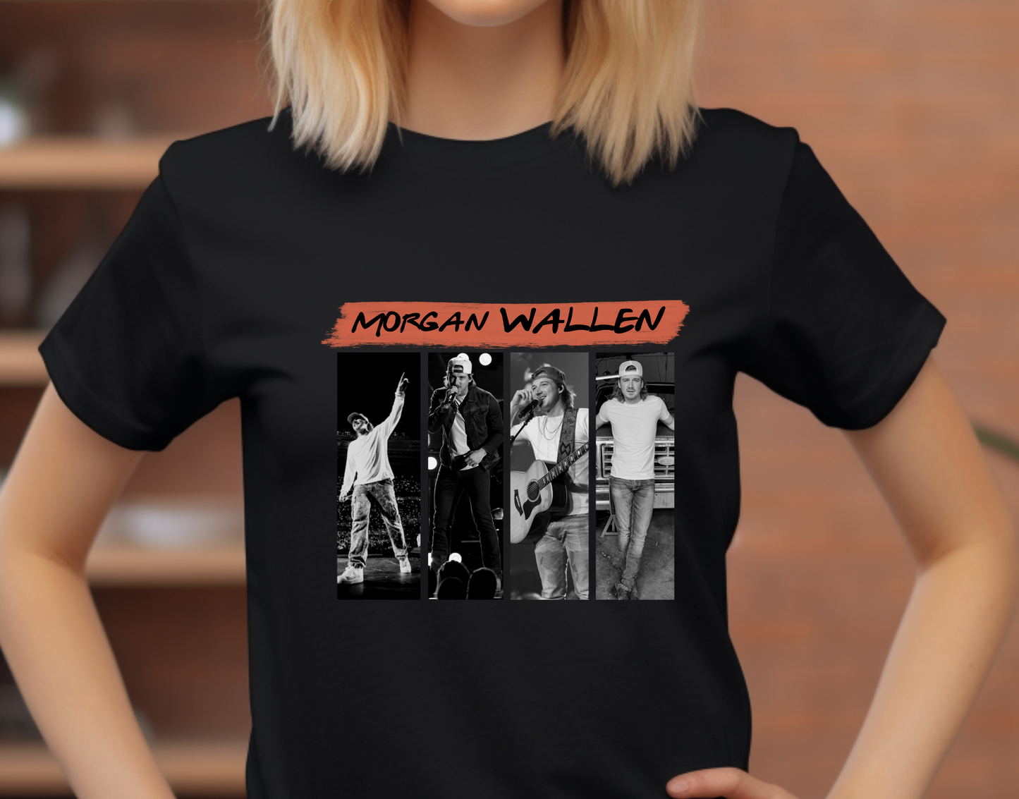 Morgan Wallen Black and White DTF Transfer