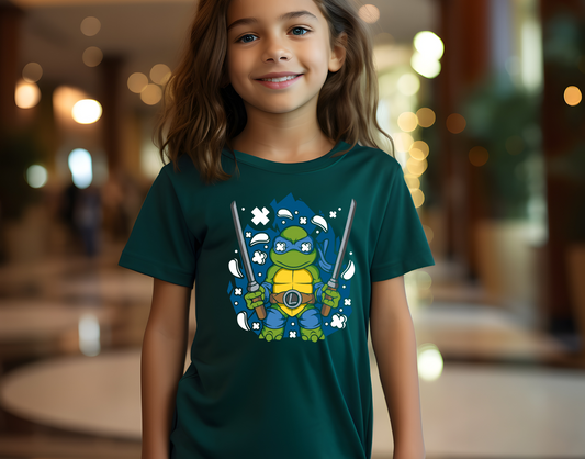 Ninja Turtle Leonardo Youth DTF Transfer