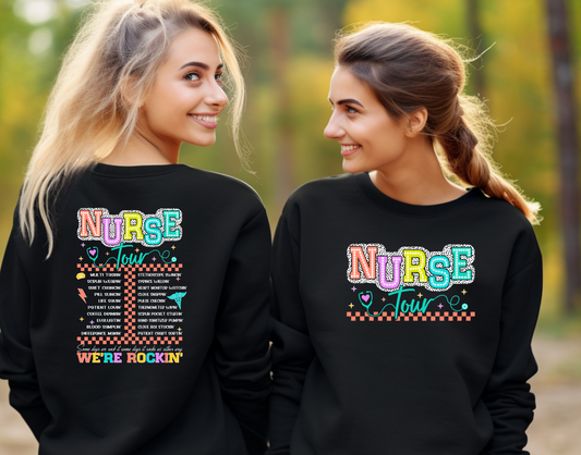 Nurse Tour Back and Front DTF Transfer