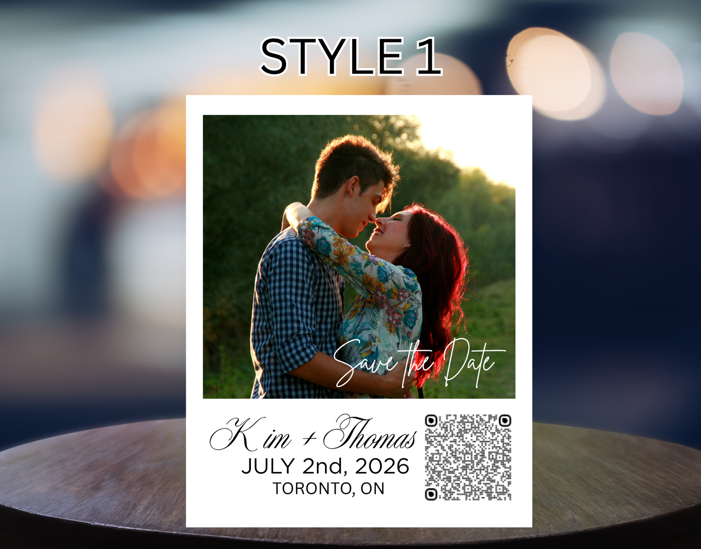 Save The Date QR Code Wedding Magnets (4 inch x 5 inch)