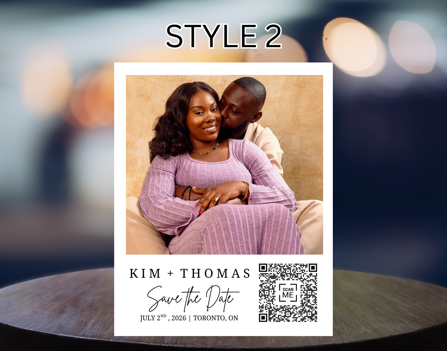 Save The Date QR Code Wedding Magnets (4 inch x 5 inch)