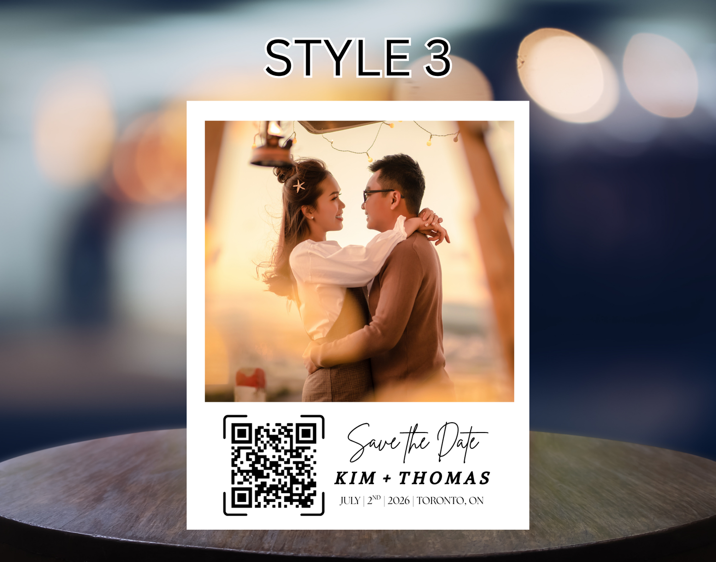 Save The Date QR Code Wedding Magnets (4 inch x 5 inch)