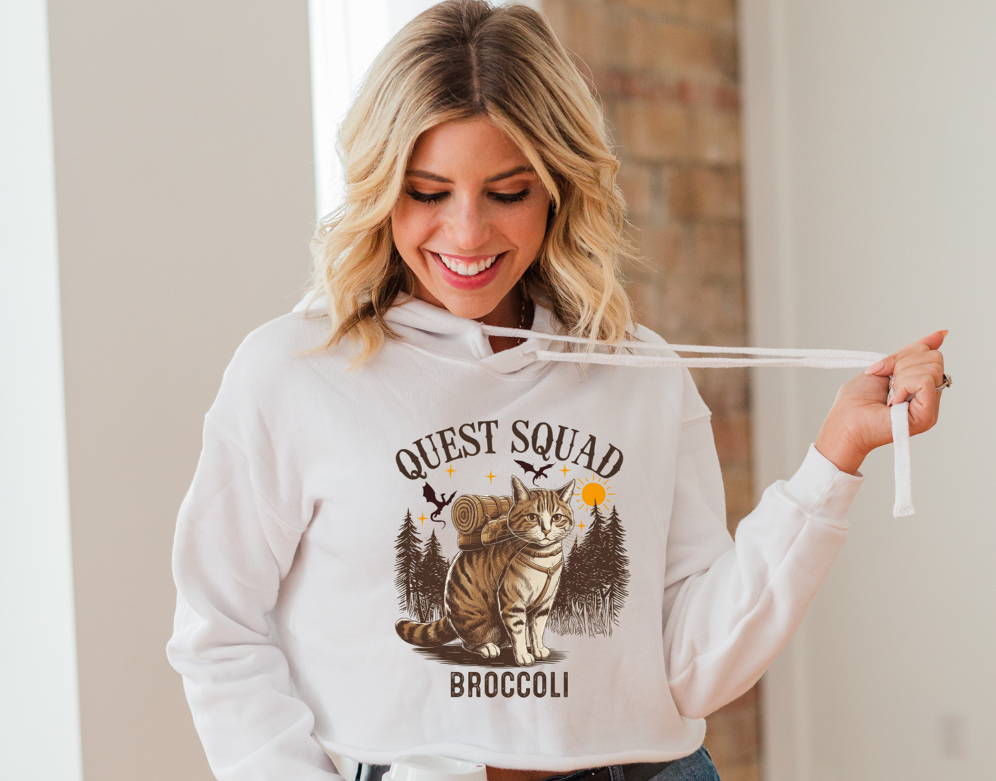 Quest Squad Broccoli Brown DTF Transfer
