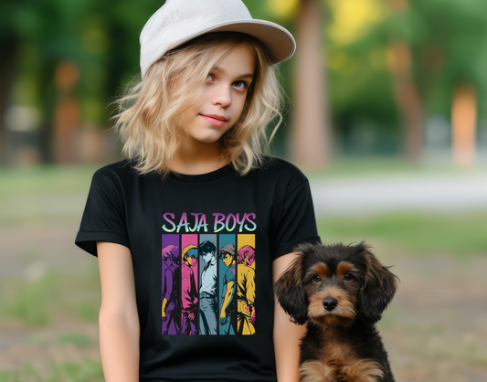 Saja Boys Five Rectangle Kids DTF Transfer