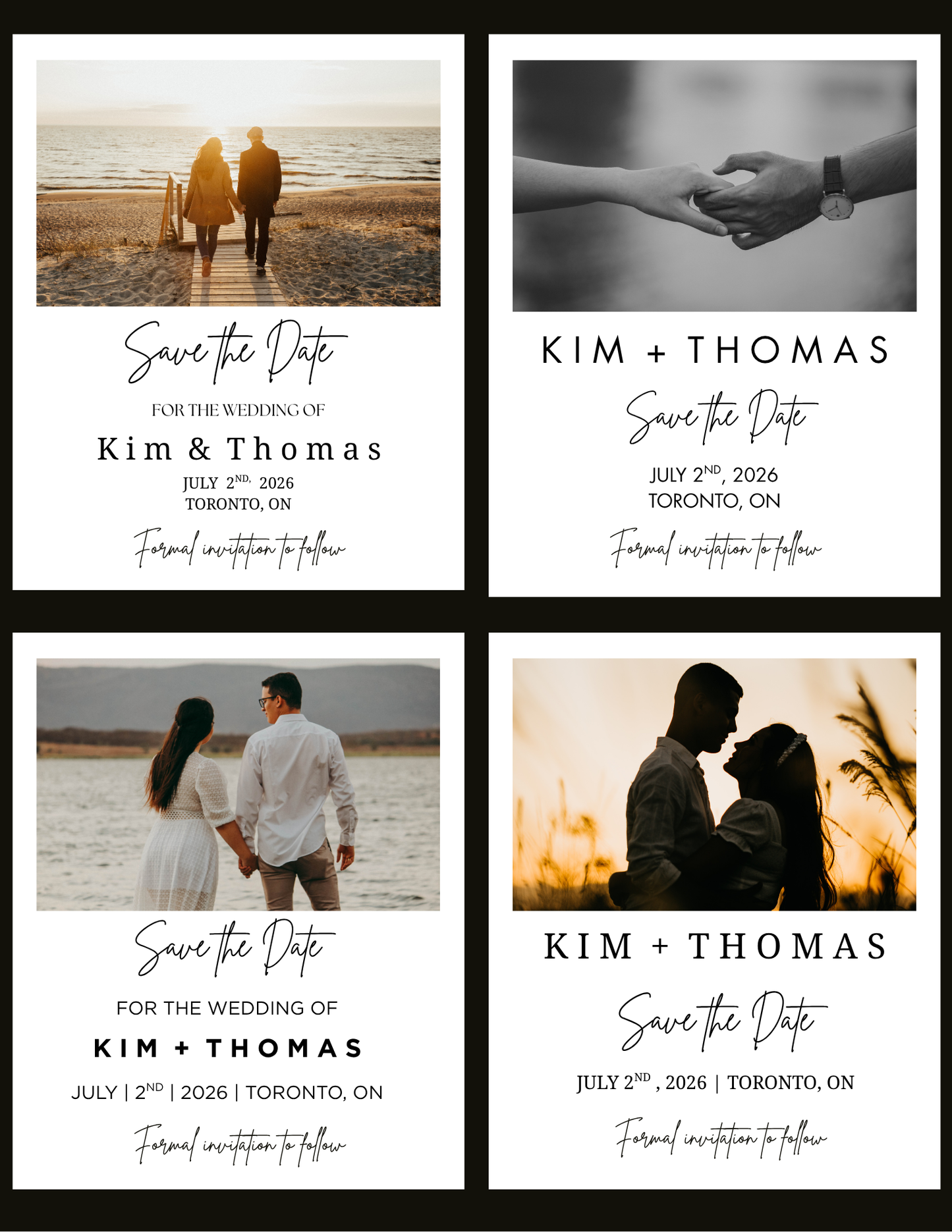 Save The Date Wedding Formal Wedding Invite To Follow Magnets (4 inch x 5 inch)