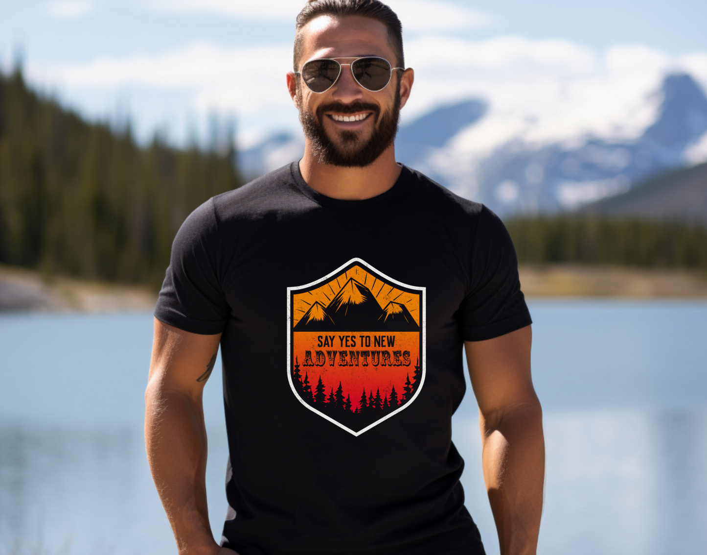Say Yes To New Adventure Orange DTF Transfer