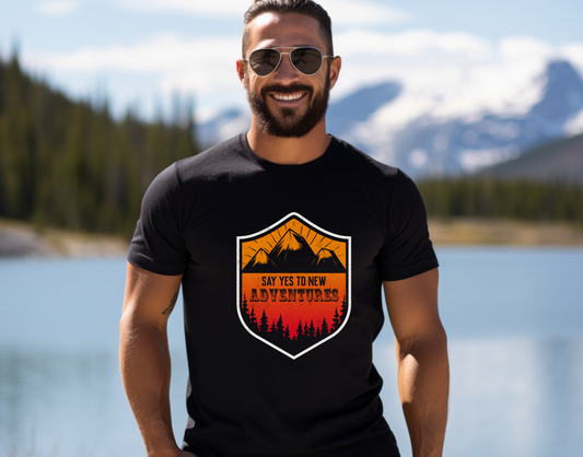 Say Yes To New Adventure Orange DTF Transfer