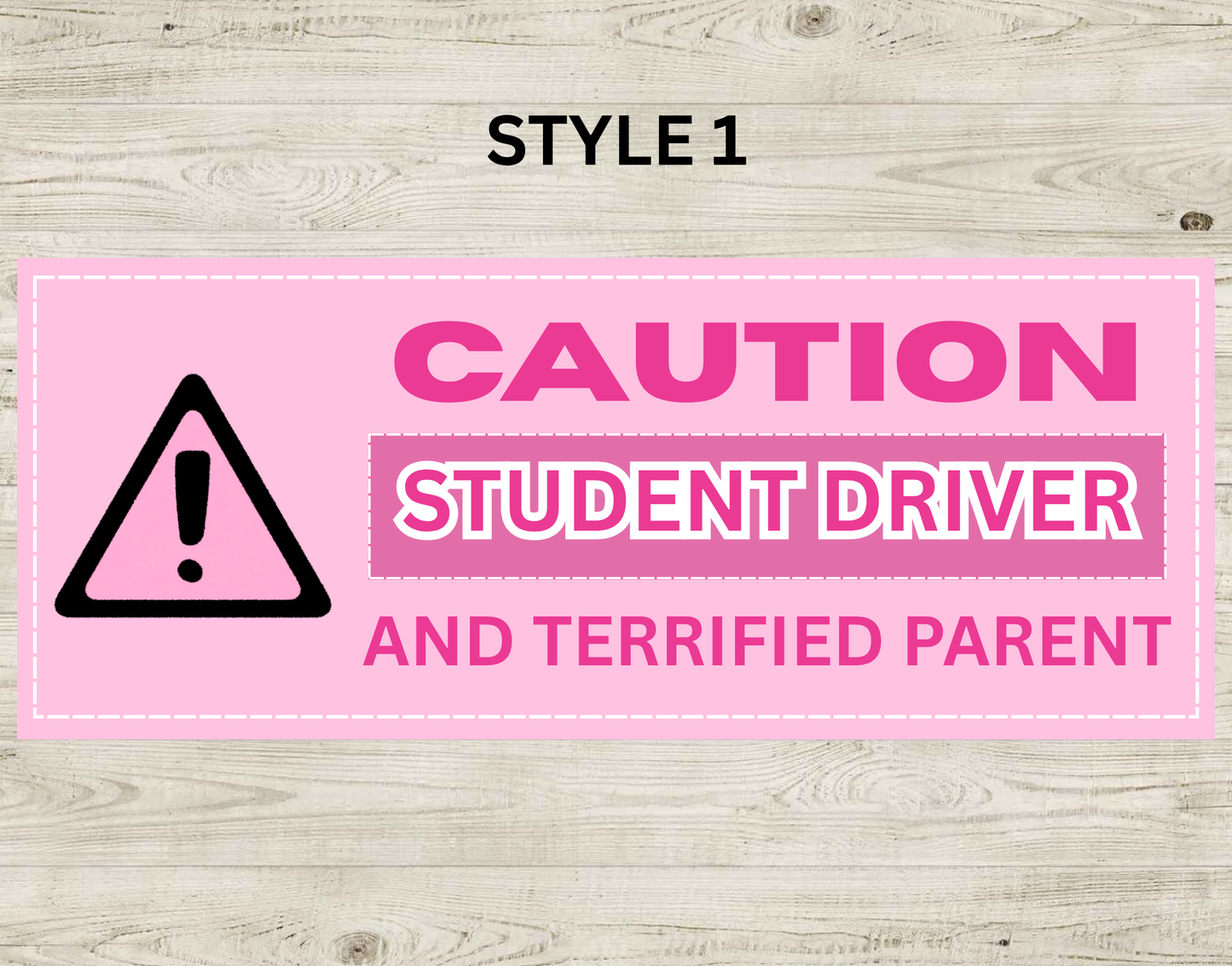 Pink Student and New Driver Magnets